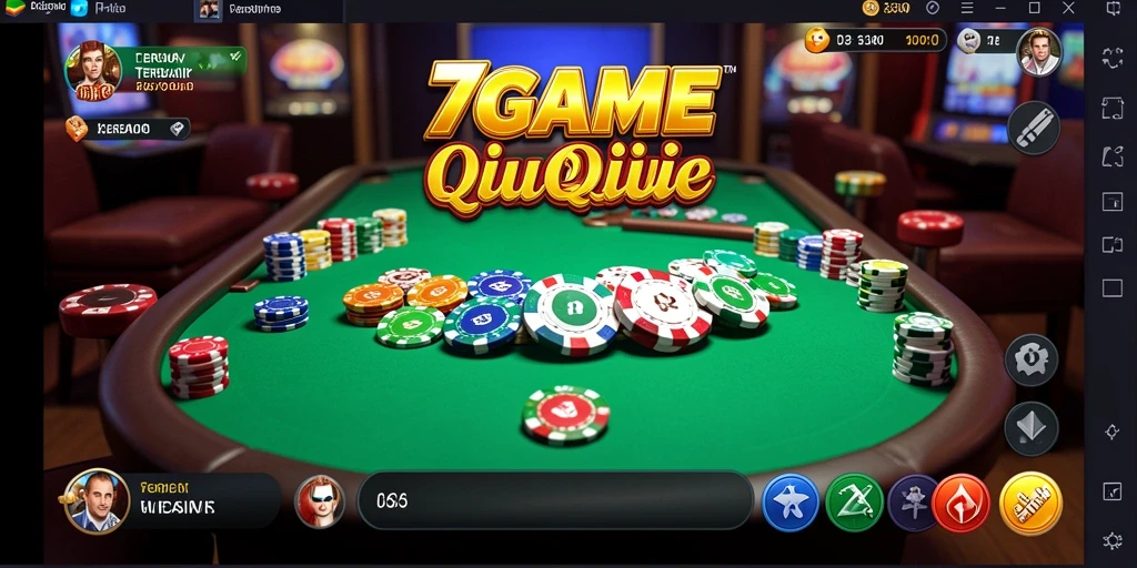 Screenshot utama gameplay 7GAME QiuQiu yang mendebarkan.