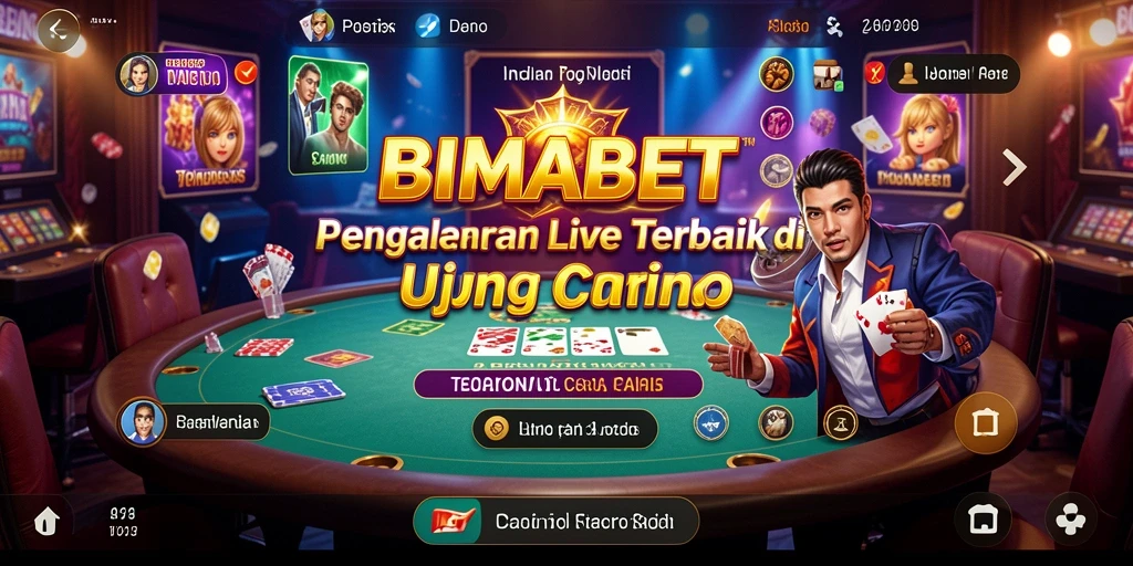 Tampilan gameplay Live Casino yang mendebarkan di BIMABET.