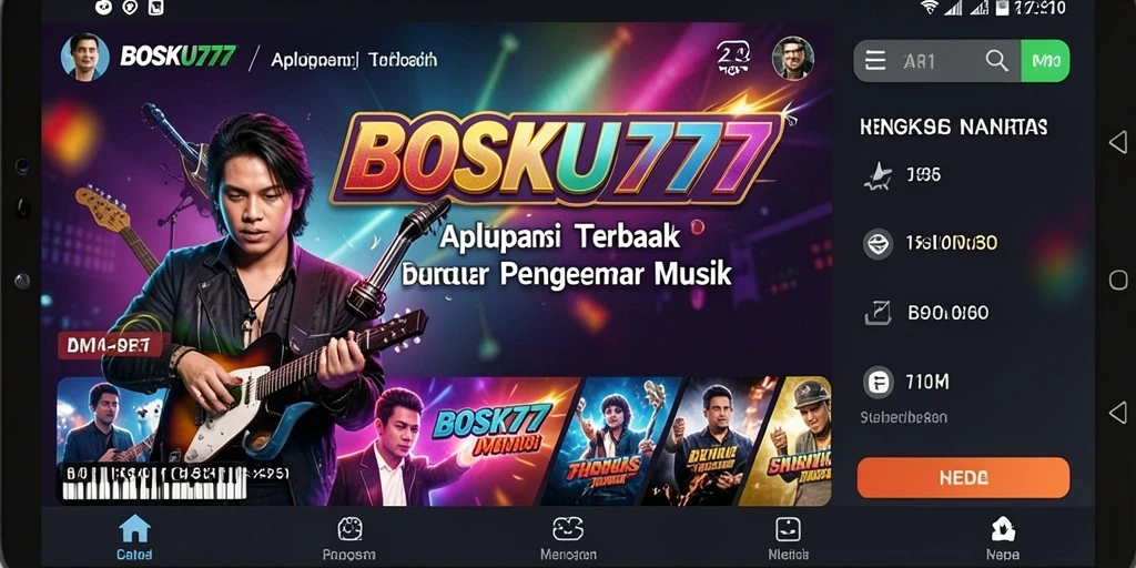 Tampilan gameplay <strong>BOSKU777</strong> yang menampilkan berbagai fitur musik interaktif.