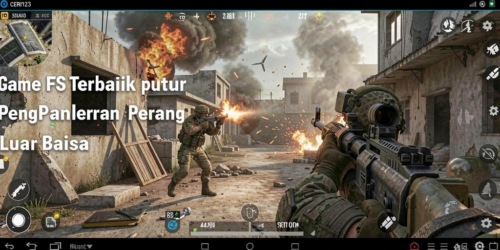 Gameplay menegangkan dalam CERI123 dengan aksi tembak menembak yang seru.
