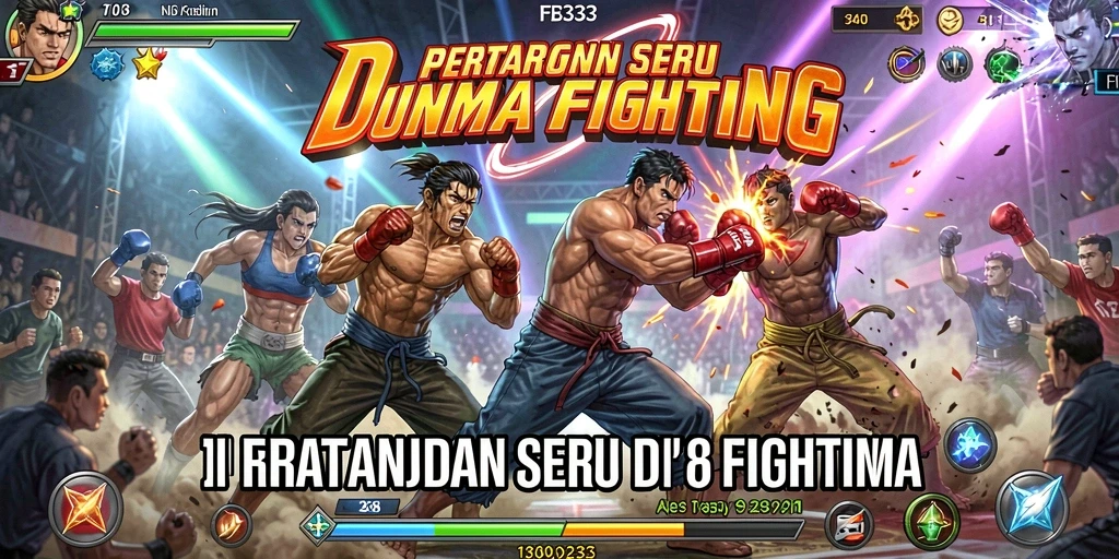 Tampilan gameplay FB333 dengan pertarungan karakter yang intens.