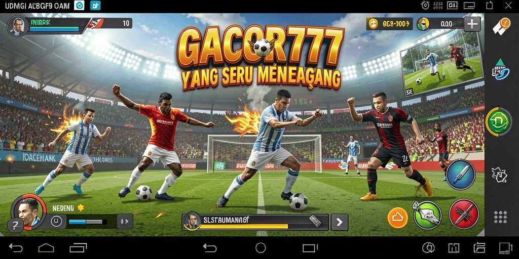 Screenshot utama GACOR777 menampilkan aksi seru dalam permainan olahraga.