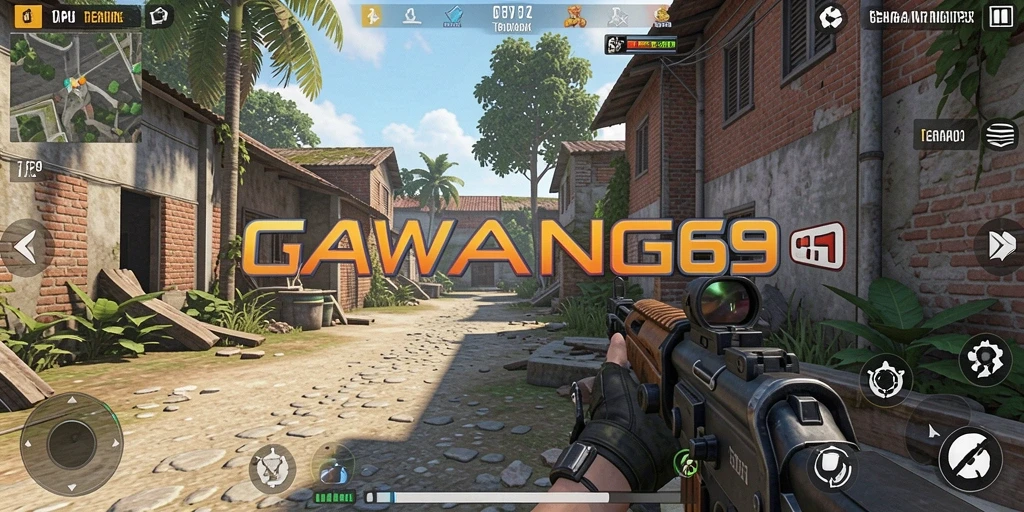 Tampilan gameplay GAWANG69 dengan pertempuran TPS yang seru dan mendebarkan.
