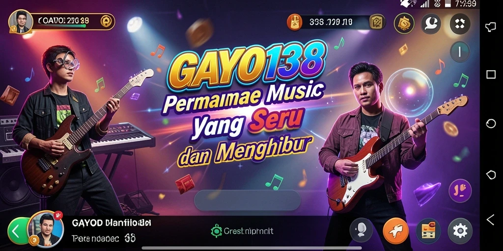 Tampilan gameplay GAYO138 yang menampilkan pengalaman musik interaktif.