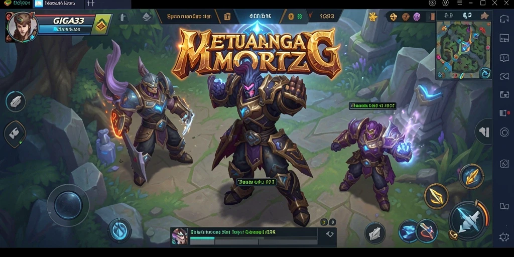 Tampilan gameplay GIGA33 yang epik di dunia MMORPG.