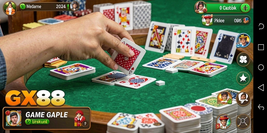 Tampilan gameplay Gaple yang seru dan interaktif.