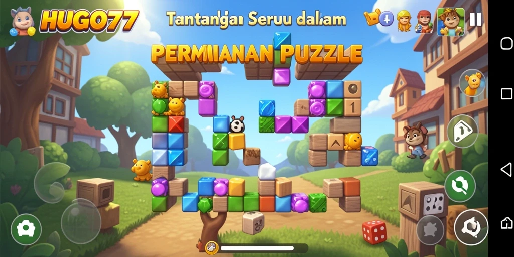 Screenshot HUGO77 menampilkan gameplay menarik dari puzzle yang memukau.
