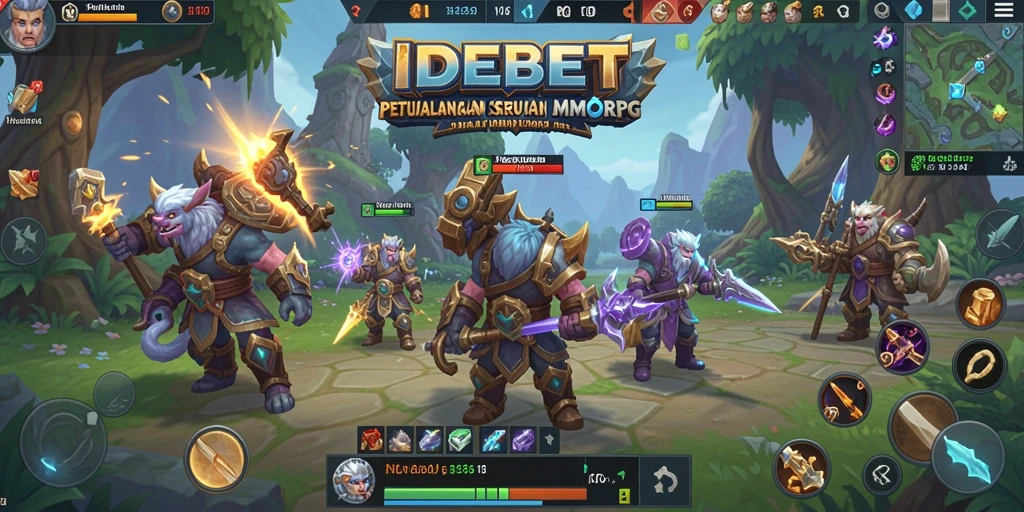 Tampilan gameplay seru di dunia fantasi MMORPG.