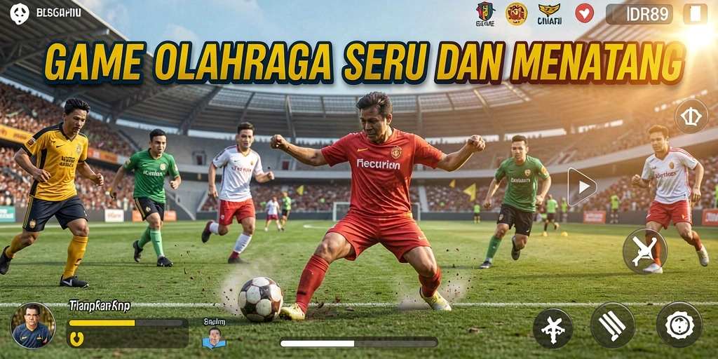 Screenshot gameplay seru di IDR89 dengan aksi olahraga menegangkan.