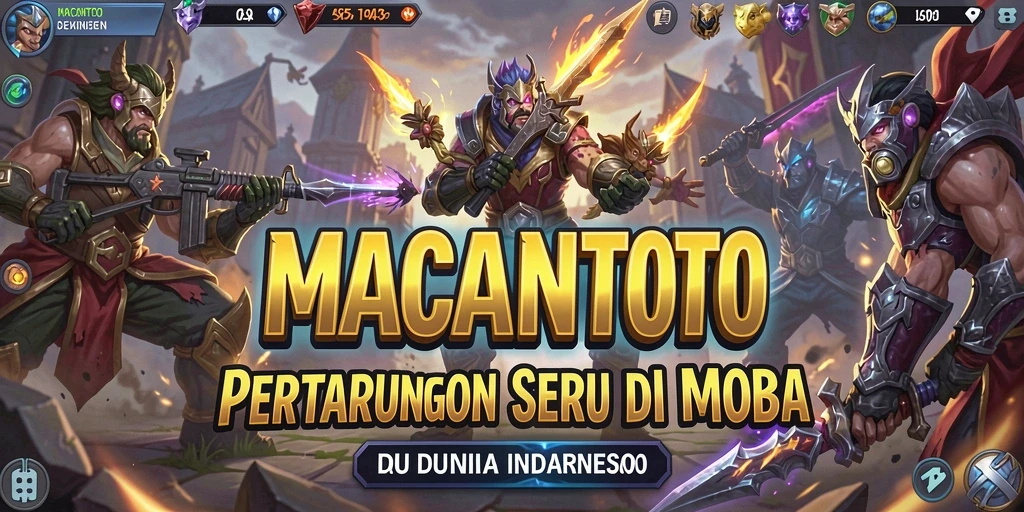 Gameplay seru dan strategis di dunia MOBA yang kompetitif.