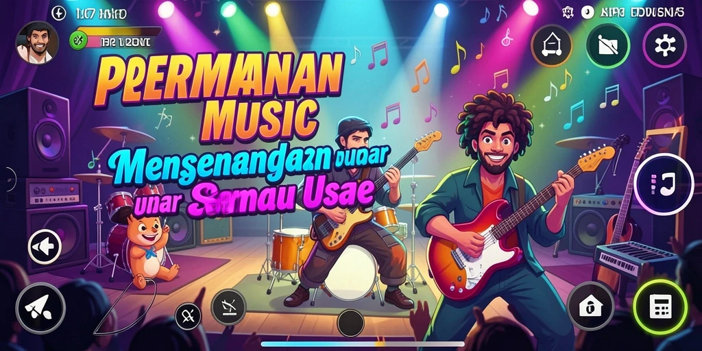 Tampilan screenshot PP7 menampilkan gameplay musik yang seru dan interaktif.