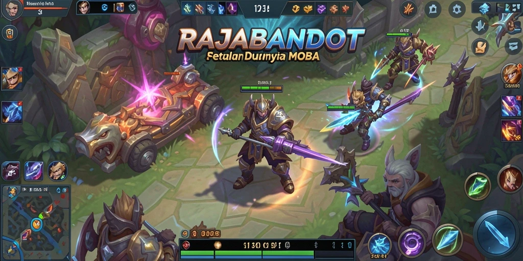Tampilan seru dari gameplay MOBA di RAJABANDOT.