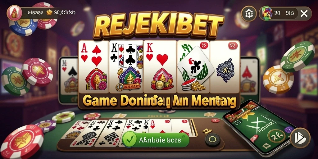Tampilan menarik dari gameplay Domino di REJEKIBET.