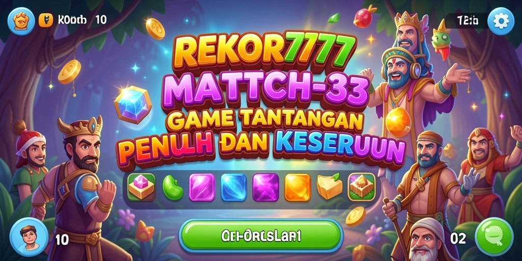 Tampilan gameplay seru dari REKOR777 dengan kombinasi warna menawan.