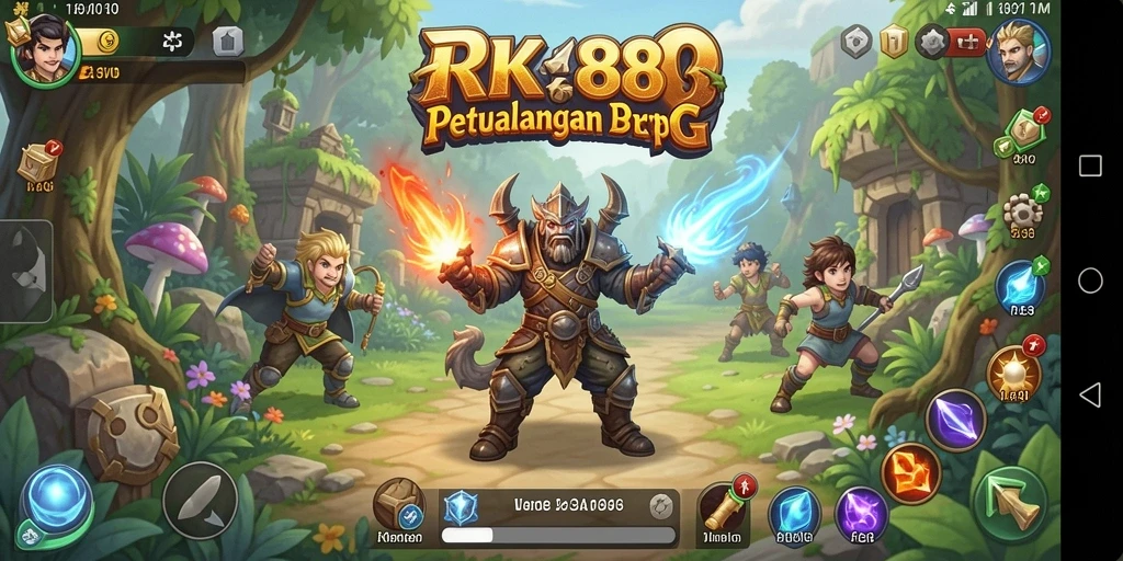 Gambaran gameplay RPG yang seru dan menantang di RK88.