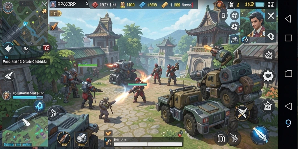Tampilan gameplay menarik dengan pertempuran strategi di RP62RP.
