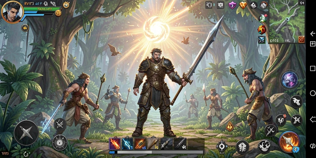 Tampilan gameplay yang mengasyikkan dalam dunia RPG RVIP3.