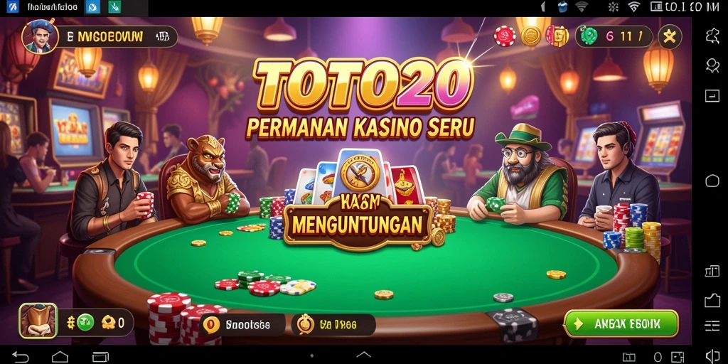 Tampilan utama gameplay TOTO20 yang mengesankan di dunia Kasino.
