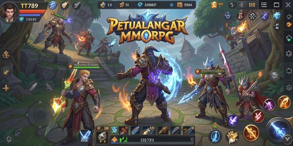 Gameplay seru di dunia petualangan MMORPG.