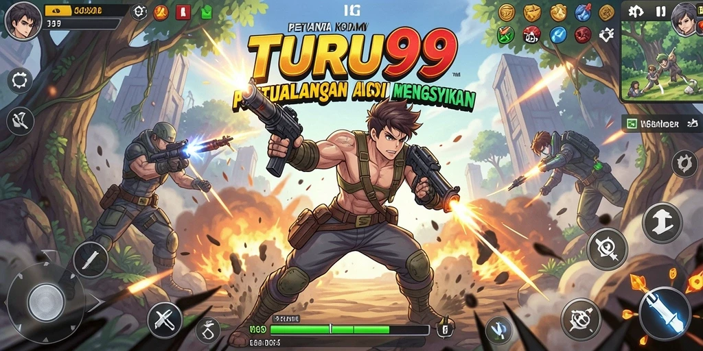 Tampilan gameplay seru di dunia anime yang cerah dan penuh warna.